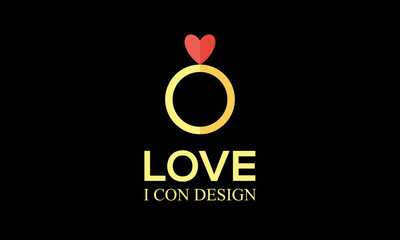 Romantic Heart Icon vector flat design
