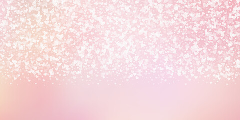White heart love confettis. Valentine's day gradie