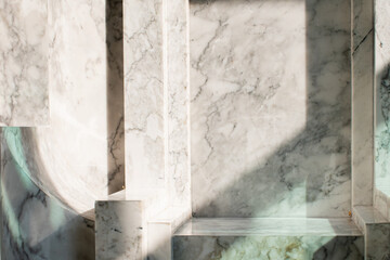 Obraz premium Empty white corner. Minimalistic space concept