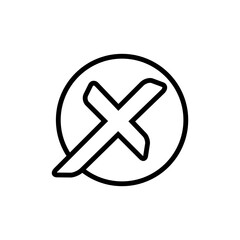 Obraz premium Cancel Icon Design Vector Template Illustration