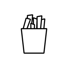 French Fries Icon Design Vector Template Illustration