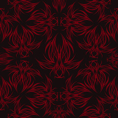 Damask wallpapers. seamless baroque style pattern vector illustration