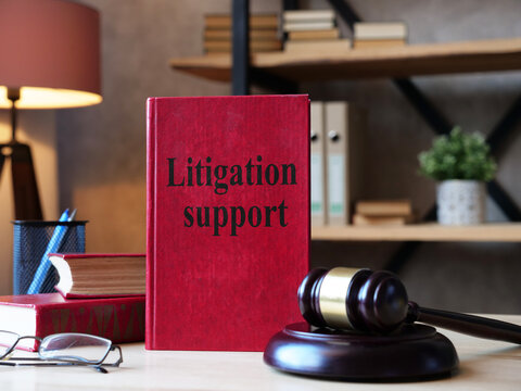 Litigation Support Is Shown On The Photo Using The Text