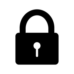 A padlock isolated against a white background