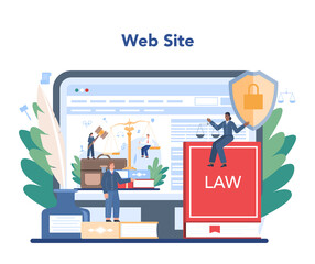 Lawyer online service or platform. Punishment and judgement idea.