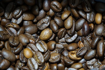 Kaffeebohnen leicht unterbelichtet