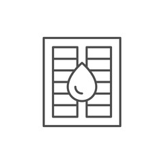 Sewerage grate line outline icon