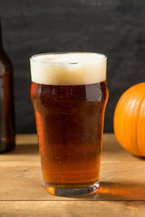 Cold Refreshing Pumpkin Ale Beer