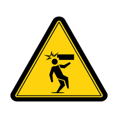 Caution mind your head sign and symbol graphic design vector illustration