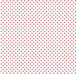 Red Small Polka Dots, Seamless Background. EPS 10 vector.