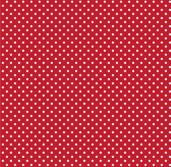 Red Small Polka Dots, Seamless Background. EPS 10 vector.