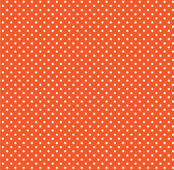 Small Polka Orange Dots, Seamless Background. EPS 10 vector.