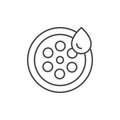 Drain hole line outline icon
