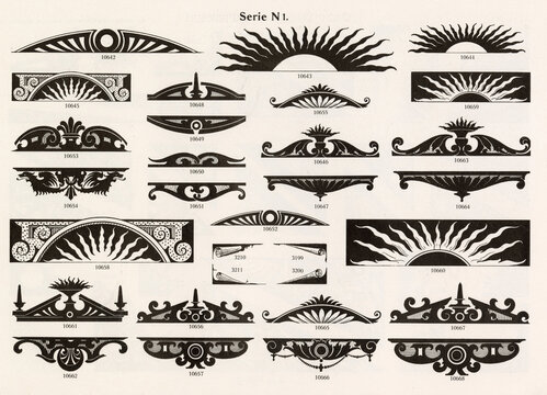 MISCELLANEOUS Selection of Vintage Design Elements - 1800s Antique Stock Artwork