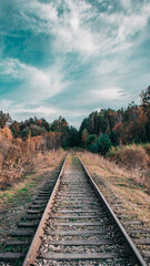 Fototapeta premium railway in the countryside