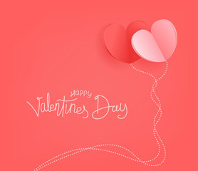 Happy Valentines Day. Template for greeting card, cover, presentation