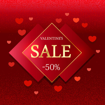 Sale backgroud int the red valentain day  wih heart