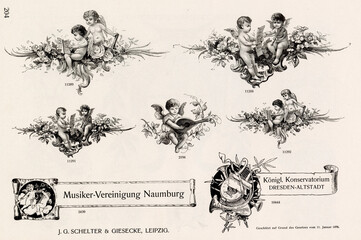 MISCELLANEOUS Selection of Vintage Music Related Design Elements