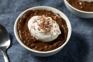 Sweet Homemade Chocolate Pudding in a Bowl
