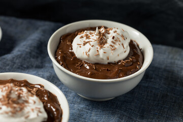 Sweet Homemade Chocolate Pudding in a Bowl