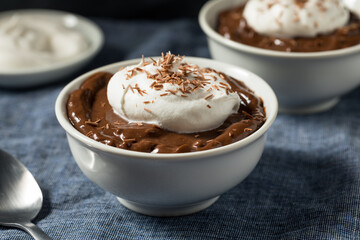 Sweet Homemade Chocolate Pudding in a Bowl