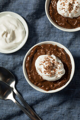Sweet Homemade Chocolate Pudding in a Bowl