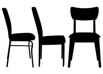 Fototapeta premium Chairs with backrest included. Simple comfortable chairs.