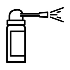 Medical spray flat icon. Pictogram for web. Line stroke. Isolated on white background. Vector eps10. Preparats for health