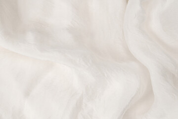 Obraz premium Soft smooth white silk fabric background. Fabric texture.