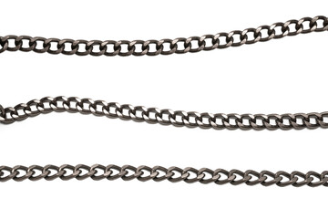 Steel chain isolated on white backgroound.