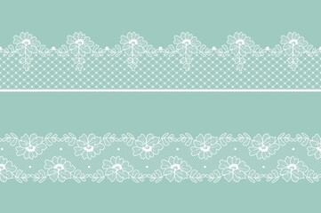 white lace borders