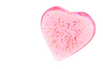 pink heart isolated on white