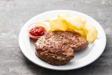 fried ground meat with tomato sauce on dish