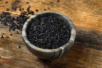 Fototapeta na wymiar Dry Organic Asian Black Rice