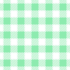 Green gingham pattern. Vector seamless texture. Suitable for textile fabrics.