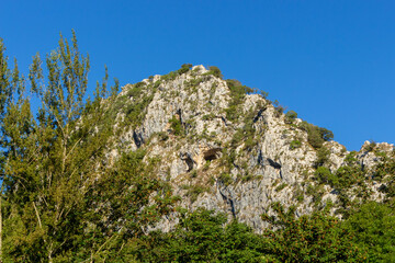 The Sierre D'Alba above Poo de Cabrales. Cabrales is a municipality in the autonomous community of...