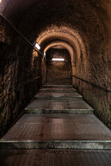 Obraz premium Tunnel of the ancient archaeological site in Herculaneum, Italy