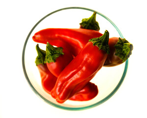 Delicious red New Mexico hot chili peppers