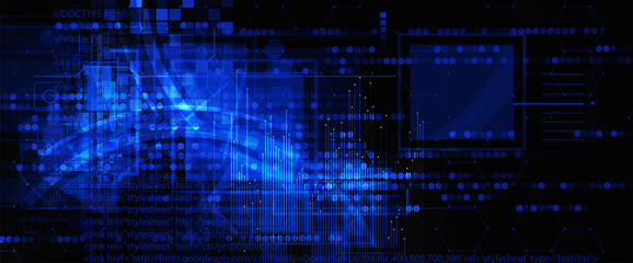 Technology data background, idea of global business solution