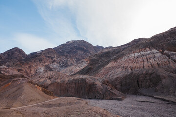 Red mountains in Death Valley desert