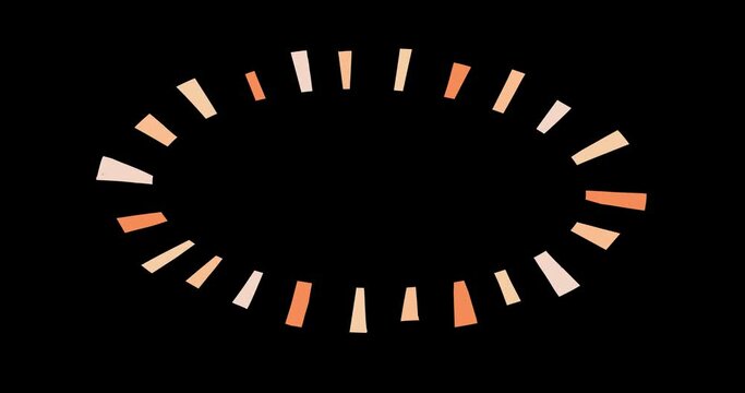 Animated Frames around the title, text or logo in natural colours. Trendy Boho style stickers in the form of circles, ellipses and squares. Alpha channel included in 4K