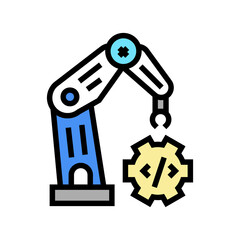 robotics arm technology color icon vector. robotics arm technology sign. isolated symbol illustration