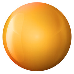 Glass golden ball or precious pearl. Glossy realistic ball, 3D abstract vector illustration highlighted on a white background. Big metal bubble with shadow.