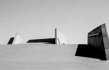 black and white minimal architecture photography