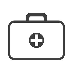 Vector first aid kit icon on white background. Eps 10