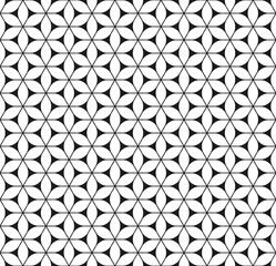 Fototapeta premium Seamless abstract geometric flower pattern.