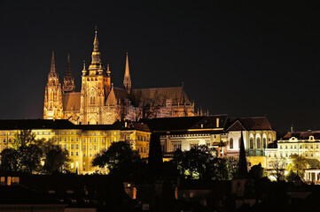Fototapeta na wymiar Prague, St Vitus cathedral, Czech Republic, Central Bohemia, Europe