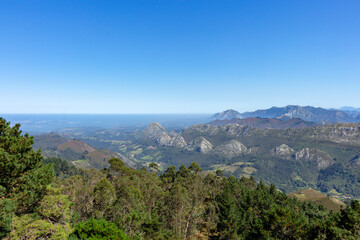 Mirador del Fitu viewpoint Fito in Asturias, Spain. It is located in the council of Parres is one...