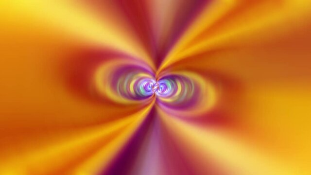 Abstract digital art background bright colorful gradients moving looped. 4K Abstract vibrant center hyperbola curve gradient background rotating with smooth multicolored transitions for title intro.