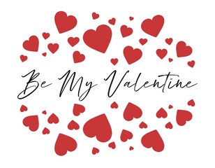 Valentine's day gift cart with be my valentine text. Love related items. Home decoration printable. Decleration of love. invitation